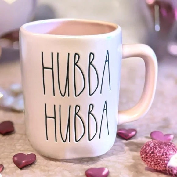 NWOT Rae Dunn Blush Pink HUBBA HUBBA Mug Lovely Soft Shell Pink Collectible Gift - Picture 6 of 13